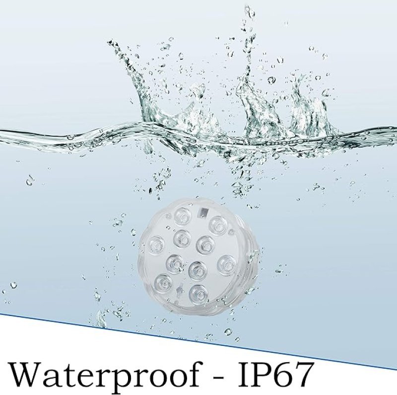 Submersible LED Lights with Remote Control, 16 Colors Changing Waterproof